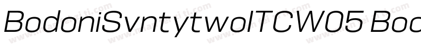 BodoniSvntytwoITCW05 BookIt Regular字体转换